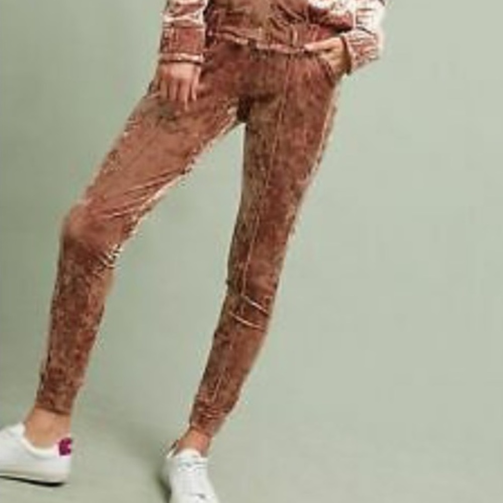 Sabina Musayev Velvet Nude Skinny Jogger Pants S